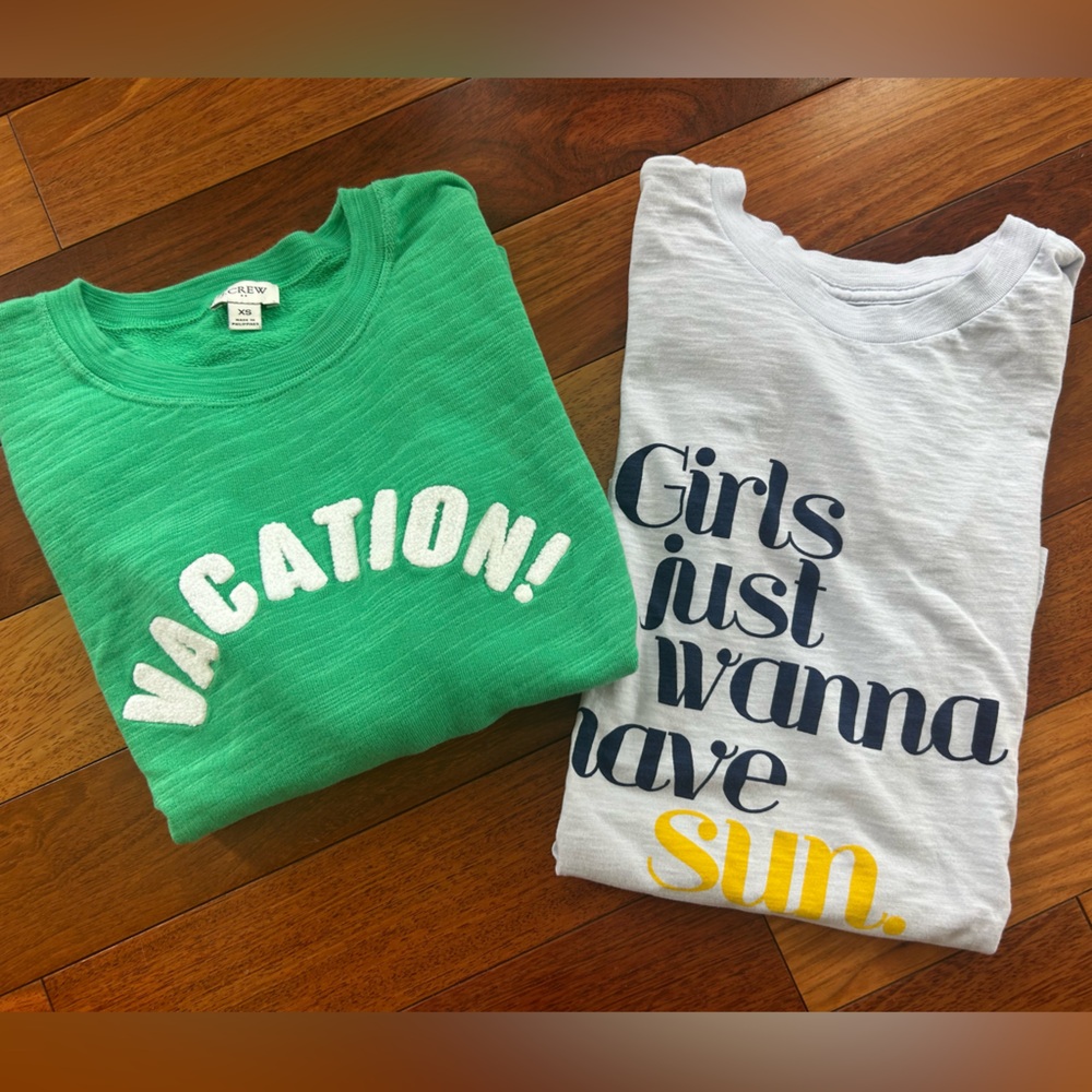 J. Crew Graphic Tee and Sweatshirt